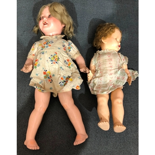 2068 - A K&W Germany doll numbered 122/7 with jointed body, 54cm long (damage to head) and another jointed ... 