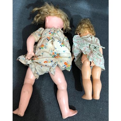 2068 - A K&W Germany doll numbered 122/7 with jointed body, 54cm long (damage to head) and another jointed ... 