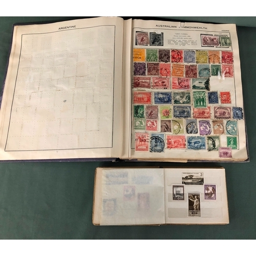 2100 - 2 stamps albums containing a collection of worldwide stamps and various First Day Covers.