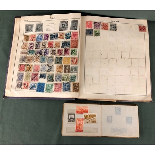 2100 - 2 stamps albums containing a collection of worldwide stamps and various First Day Covers.