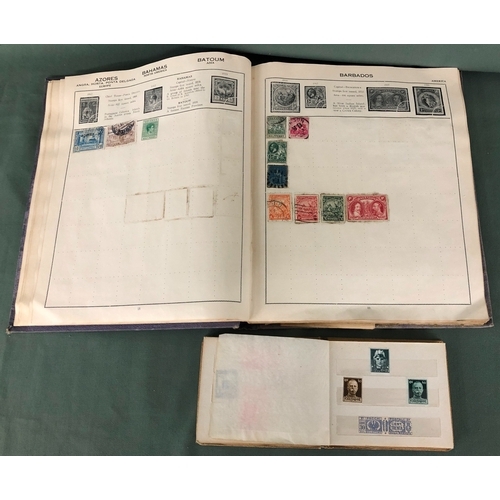 2100 - 2 stamps albums containing a collection of worldwide stamps and various First Day Covers.