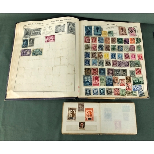 2100 - 2 stamps albums containing a collection of worldwide stamps and various First Day Covers.