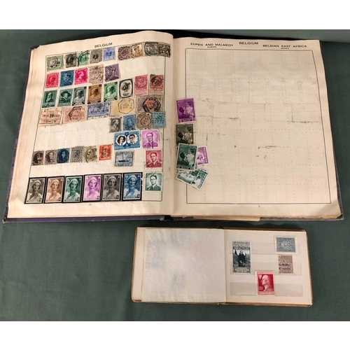 2100 - 2 stamps albums containing a collection of worldwide stamps and various First Day Covers.