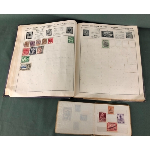 2100 - 2 stamps albums containing a collection of worldwide stamps and various First Day Covers.