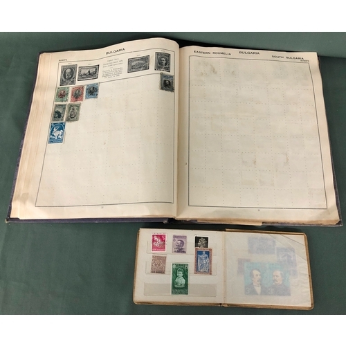 2100 - 2 stamps albums containing a collection of worldwide stamps and various First Day Covers.