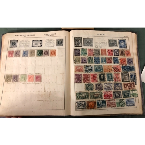 2100 - 2 stamps albums containing a collection of worldwide stamps and various First Day Covers.