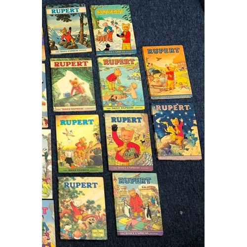 2105 - 25 Rupert  Annuals, earliest 1937 Rupert and the Snow Machine, 1946, 1948, 1949, 1951, 1965, 1970, 1... 