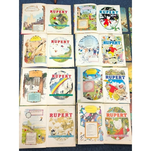 2105 - 25 Rupert  Annuals, earliest 1937 Rupert and the Snow Machine, 1946, 1948, 1949, 1951, 1965, 1970, 1... 