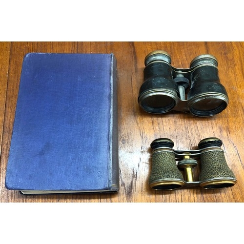 2337 - A Royal Automobile Club Year Book 1913 and 2 pairs of opera glasses, (larger pair dented to rims and... 