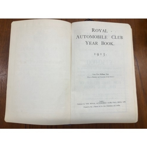 2337 - A Royal Automobile Club Year Book 1913 and 2 pairs of opera glasses, (larger pair dented to rims and... 