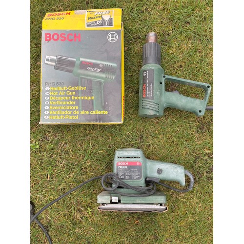 2352 - A Bosch PHG 520 drill and a Bosch PSS 230 sander.