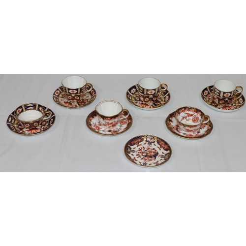 117 - 6 various Royal Crown Derby Imari pattern cups and saucers and an odd saucer (13)