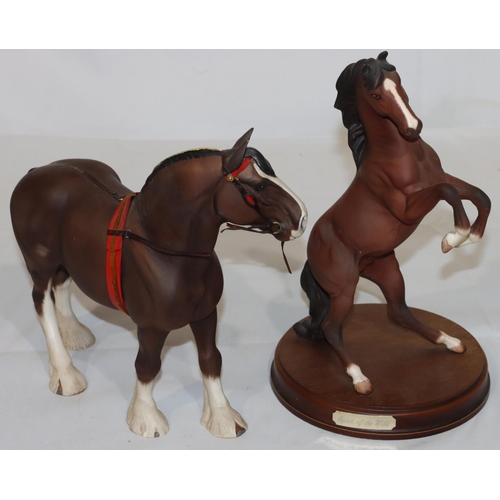 134 - A Royal Doulton figure of a rearing horse 