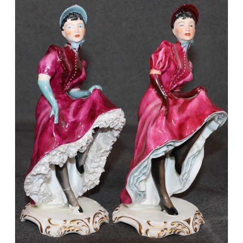 45 - A pair of Adderley porcelain figures 