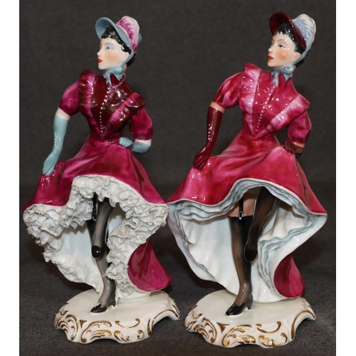 45 - A pair of Adderley porcelain figures 