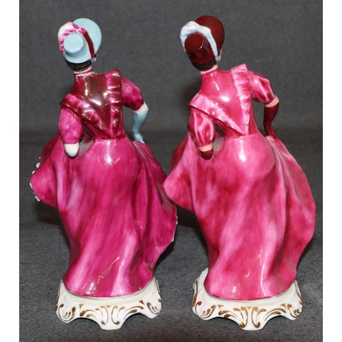 45 - A pair of Adderley porcelain figures 