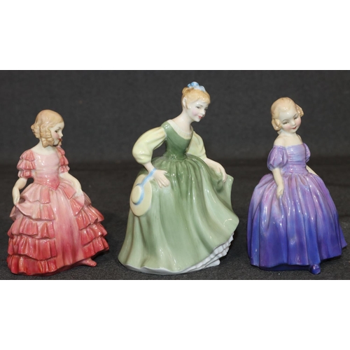 46 - 3 small Royal Doulton figurines 