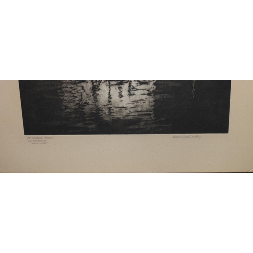 205 - Alfred Whitley, 2 signed black and white etchings, 