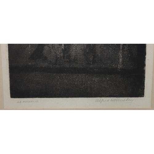 205 - Alfred Whitley, 2 signed black and white etchings, 