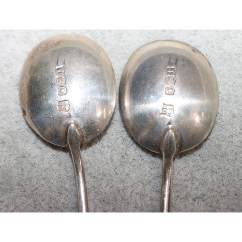 252 - A set of 6 Sheffield silver coffee bean spoons, 1oz gross