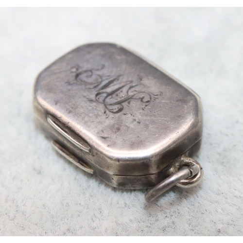 289 - A George III silver small vinaigrette with hinged lid enclosing hinged pierced liner, Birmingham 181... 