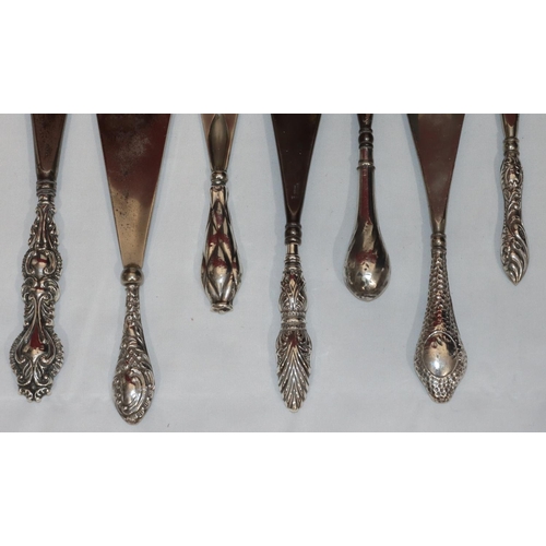 337 - 7 various silver handled shoe horns