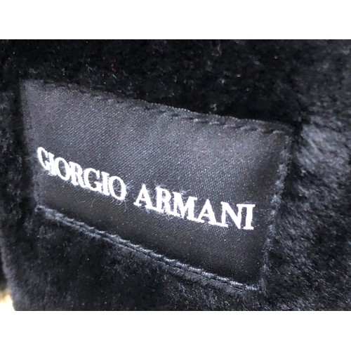 2355 - A Giorgio Armani gentlemen's black soft leather sheepskin jacket, (good condition, hardly worn) zipp... 