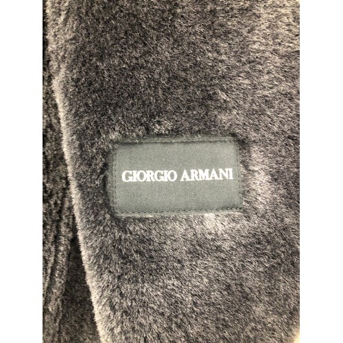 2356 - A Giorgio Armani gentlemen's grey mutton leather sheepskin double breasted jacket, (Good condition, ... 