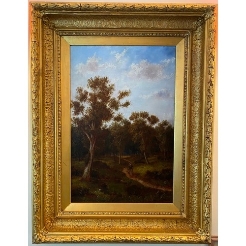 2366 - A 19th Century oil on canvas in gilt frame 87cm high 67cm wide