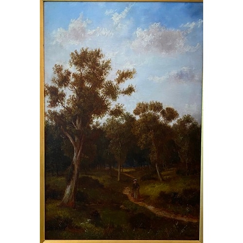 2366 - A 19th Century oil on canvas in gilt frame 87cm high 67cm wide