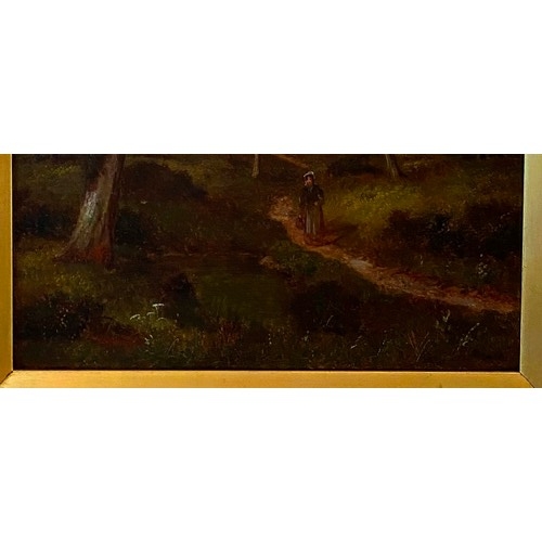 2366 - A 19th Century oil on canvas in gilt frame 87cm high 67cm wide