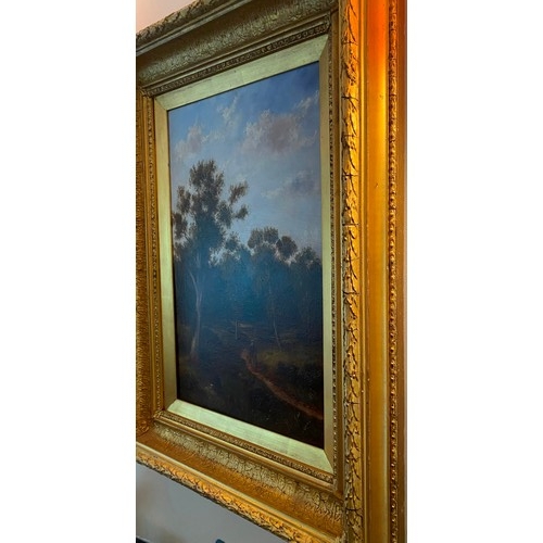 2366 - A 19th Century oil on canvas in gilt frame 87cm high 67cm wide