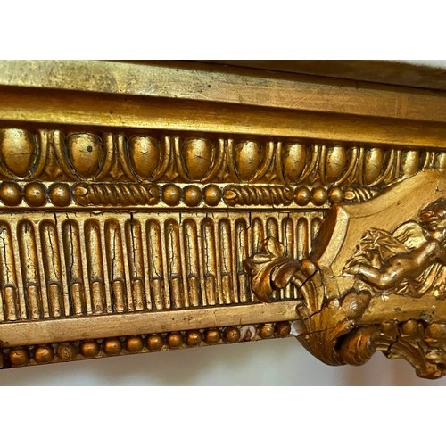 2364 - A 19th Century Gilt console table having marble top 91cm high 158cm wide 51cm deep
This item is not ... 