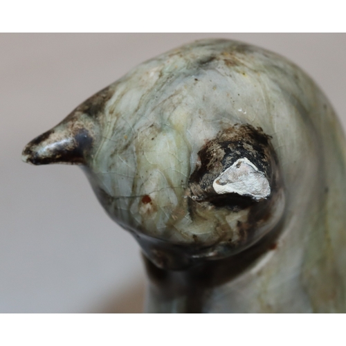 104 - Stella Rebecca Crofts (1898-1964) glazed model of a seated cat, 14.5cm high (1 ear a/f)