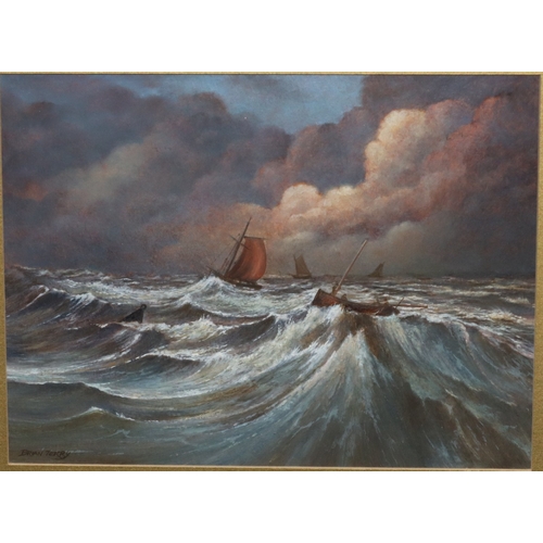 139 - 2 Brian Terry oil on boards, largest 19cm x 24cm, marine scenes, in gilt frames (2)