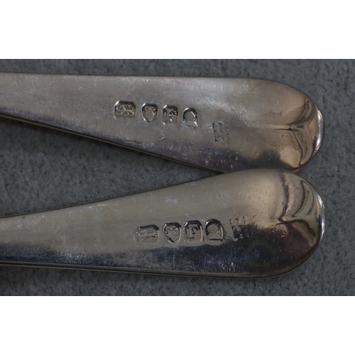 223 - A pair of George III silver tablespoons, London 1801, maker's mark rubbed, 3.5oz (2)