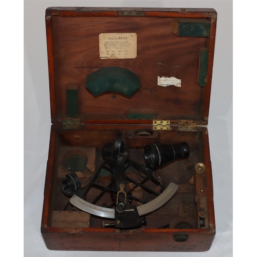 724 - A military sextant, stamped 