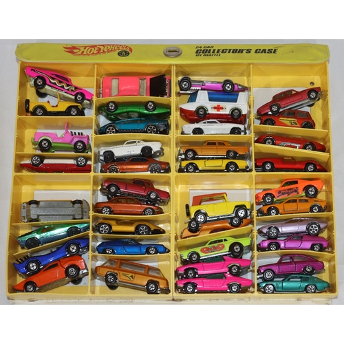 726 - A Hot Wheels collector's case by Mattel, containing 38 cars