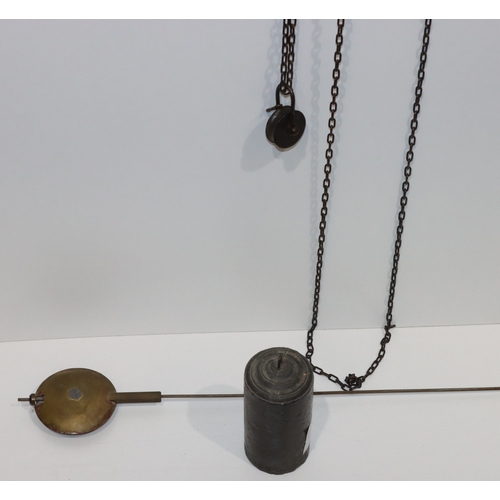 896 - Thomas Worsfold, Dorking, early 18th Century one-handed square brass longcase clock movement, with w... 