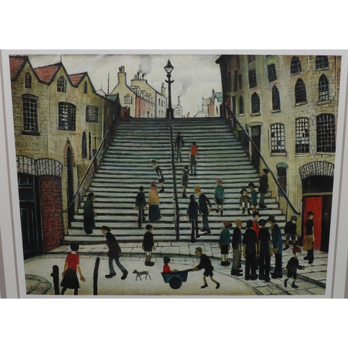 147 - L S Lowry, limited edition, gouttelette print 