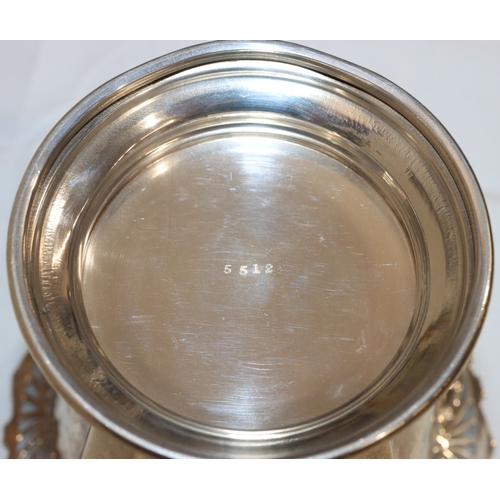 193 - A Sheffield silver small jardiniere with pierced rim, on splayed base, 11.5cm high, 8.2oz