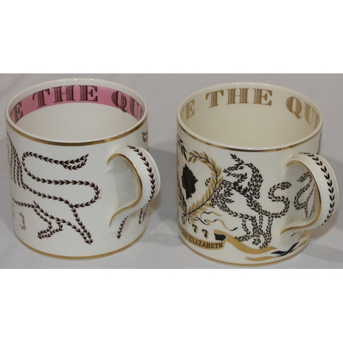 26 - 2 Wedgwood Commemorative mugs of Silver Jubilee 1977 and Coronation 1953 (2)