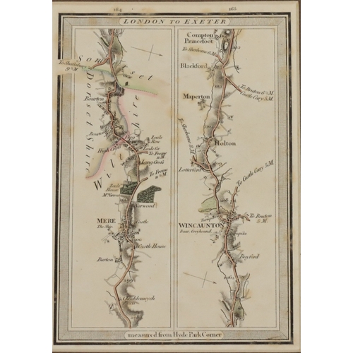 697 - 4 hand coloured maps, 