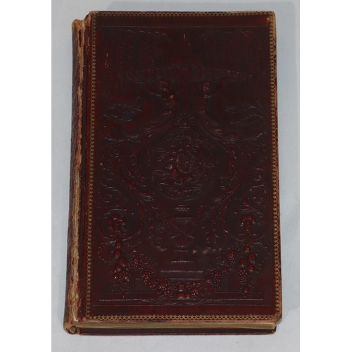 728 - A 19th Century leather bound album containing watercolours, pencil sketches, poems etc.