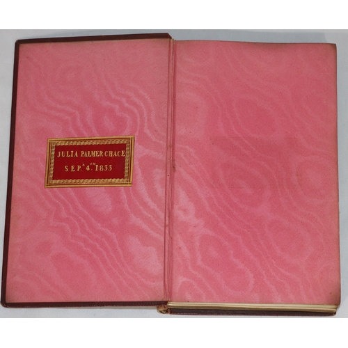 728 - A 19th Century leather bound album containing watercolours, pencil sketches, poems etc.