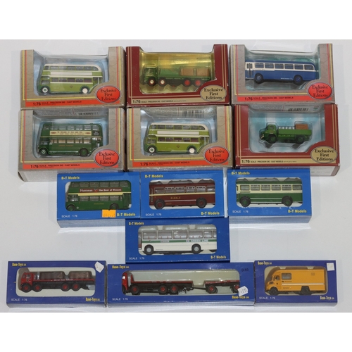 747 - 4 Gilbow 1:76 scale precision die-cast models of buses (all boxed), 2 similar commercial vehicles an... 