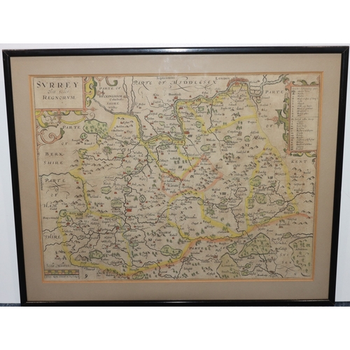 874 - An early hand coloured map 