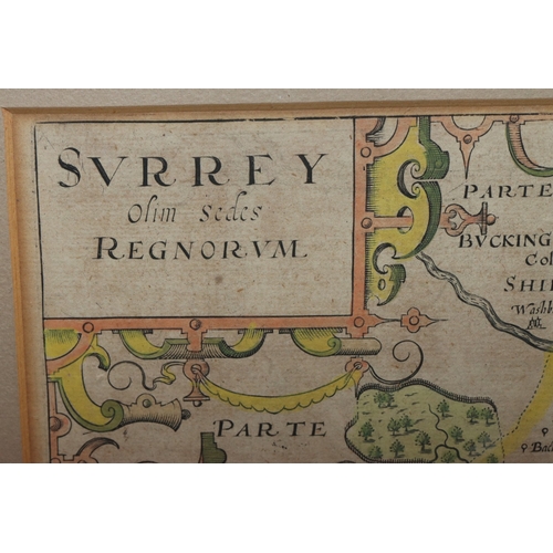 874 - An early hand coloured map 