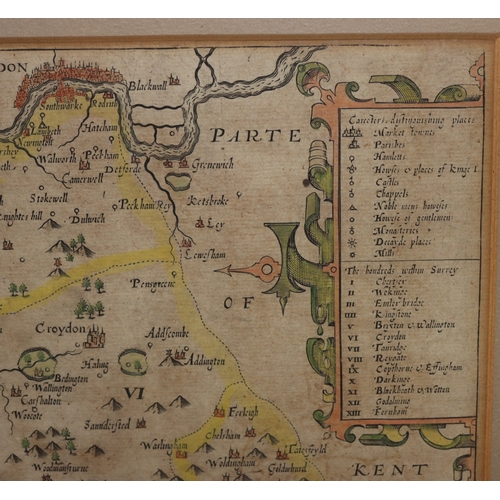 874 - An early hand coloured map 