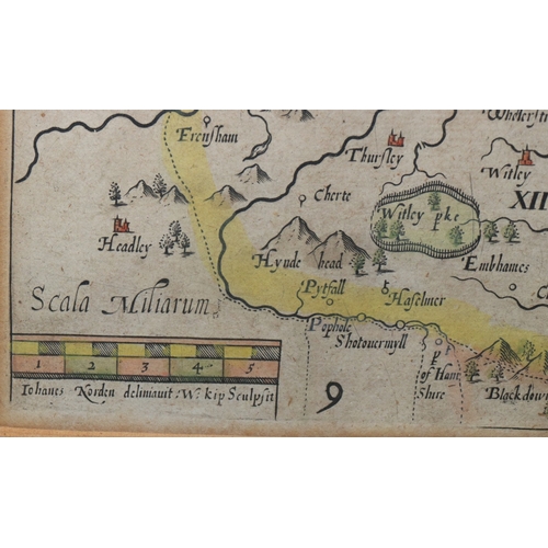 874 - An early hand coloured map 
